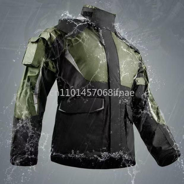 Gearx Motorcycle Jacket - Conjunto de impermeable para motociclistas, hombres