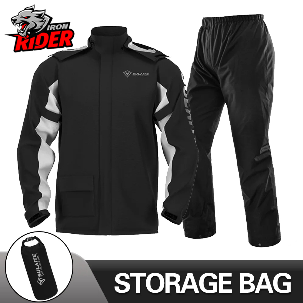 Gearx Motorcycle Jacket - Chubasquero reflectante para motocicleta, 100% impermeable,