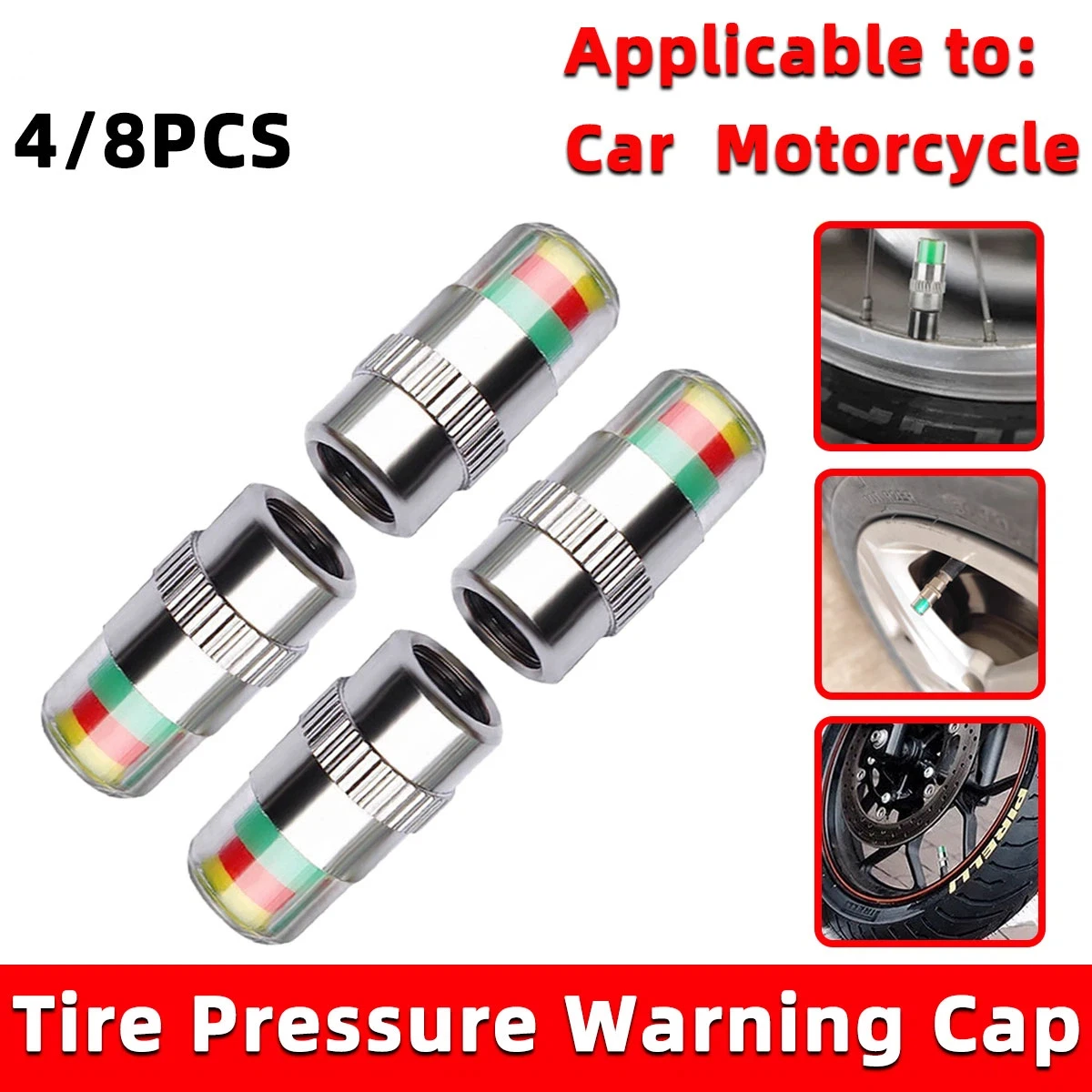 4/8PCS Tapas de Válvula para N - Tyre Pressure Gauge reseña y precio