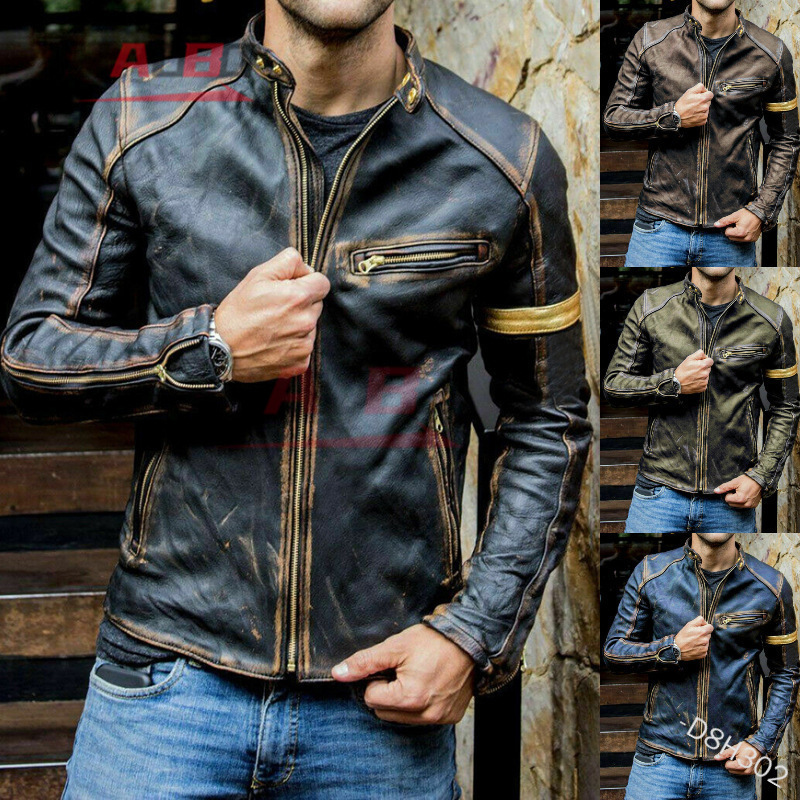 Chaqueta de Cuero Retro para M - Gearx Motorcycle Jacket reseña y precio